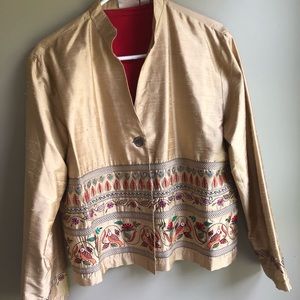 Vintage Chico’s Design Embroidered  jacket.